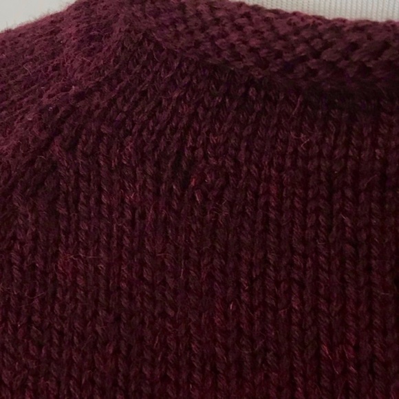 Vintage Retro Peruvian Trading Co. Deep Wine Boxy Oversized Sweater - Picture 5 of 7